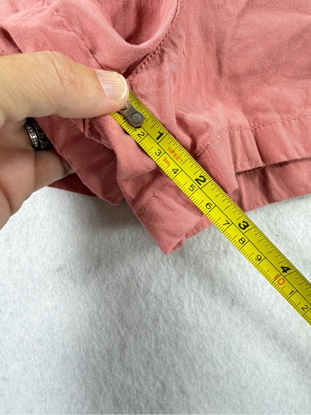Anthropologie Maeve Colette High Rise Utility Shorts Mauve Pink Size 28 Linen - Picture 6 of 9